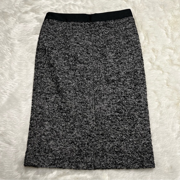 Boden Notre Dame Pencil Skirt Tweed Black Alpaca Mohair Wool US 4 - Picture 4 of 4